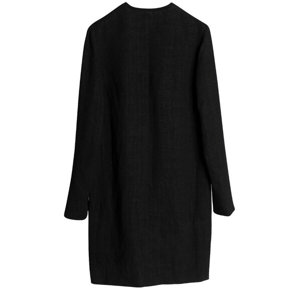 LABEL UNDER CONSTRUCTION (Italy) Canvas Weave Linen Overcoat : 46 - Picture 2 of 4